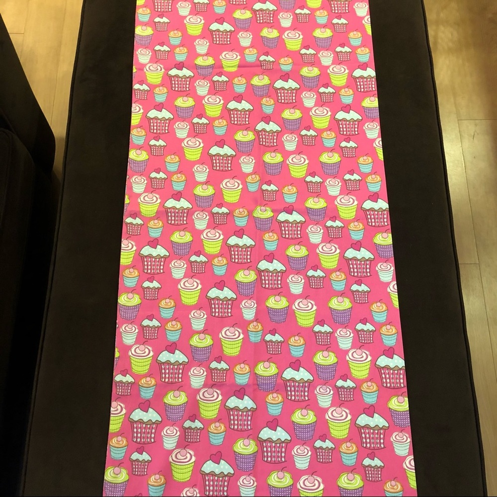 NEW! Custom Made Cupcakes Fabric Table Runner